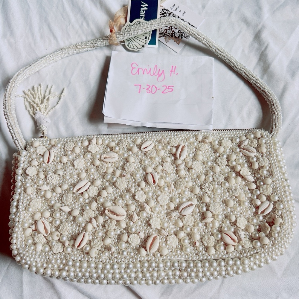 VIRAL NWT made in India- beaded Shoulder Bag with shells